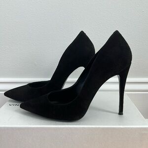 Steve Madden Black Suede Heels